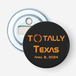 Totaal Texas 2024 Zonsverduistering Button Flesopener