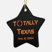 Totaal Texas 2024 Zonsverduistering Keramisch Ornament (Links)