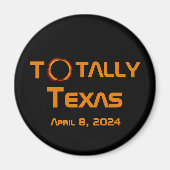 Totaal Texas 2024 Zonsverduistering Magneet (Voorkant)