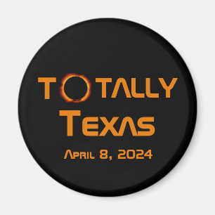 Totaal Texas 2024 Zonsverduistering Magneet