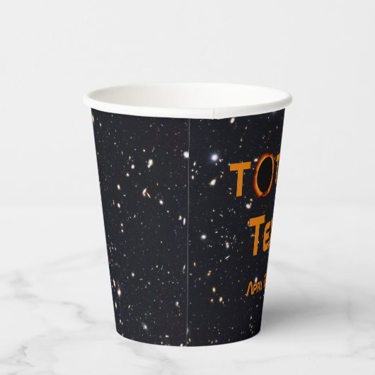 Totaal Texas 2024 Zonsverduistering Papieren Bekers (Rechts)