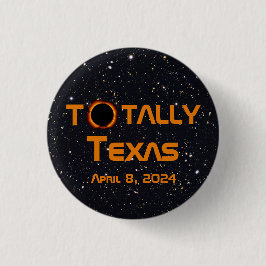 Totaal Texas 2024 Zonsverduistering Ronde Button 3,2 Cm