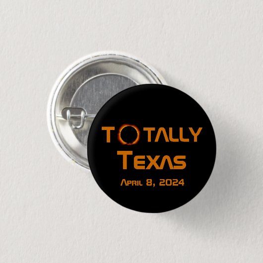 Totaal Texas 2024 Zonsverduistering Ronde Button 3,2 Cm (Voorkant /achterkant)