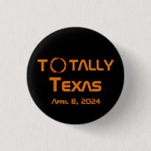 Totaal Texas 2024 Zonsverduistering Ronde Button 3,2 Cm (Voorkant)