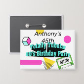 Totaal tiendaagse verjaardag van de 80-jarige part button (Voorkant / Achterkant)