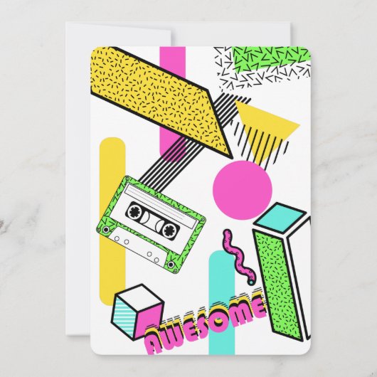 Totaal tiendaagse verjaardag van de 80-jarige part kaart (Achterkant)