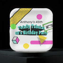 Totaal tiendaagse verjaardag van de 80-jarige part papieren bordje