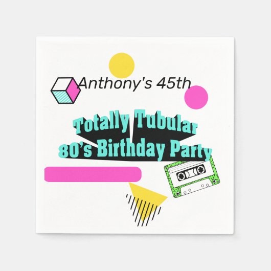 Totaal tiendaagse verjaardag van de 80-jarige part servet (Voorkant)