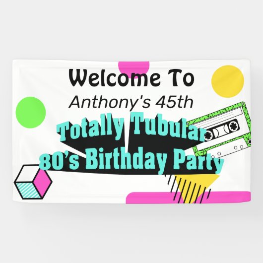 Totaal tiendaagse verjaardag van de 80-jarige part spandoek (Horizontaal)