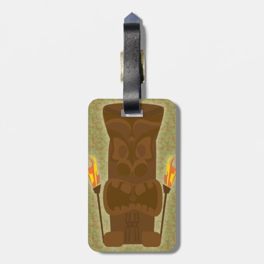 Totaal Tiki Travel Label Bagagelabel (Achterkant verticaal)