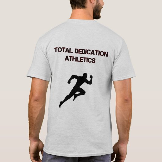 Totaal toegewezen atletiek T-shirt voor volwassene (Achterkant)