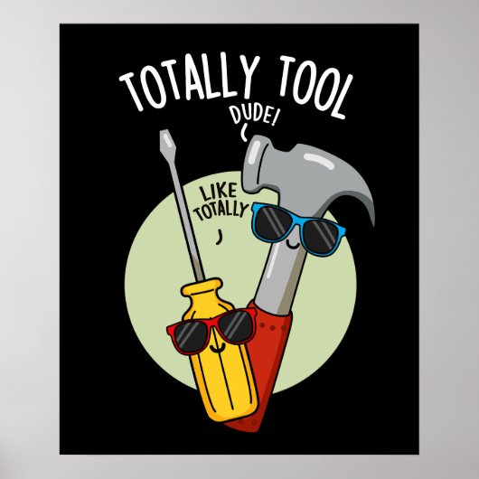Totaal Tool Grappig Handyman Pun Dark BG Poster (Voorkant)