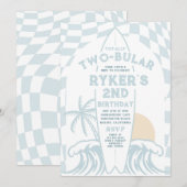 Totaal twee-Bular Surven Surfboard 2e Verjaardag Kaart (Voorkant / Achterkant)