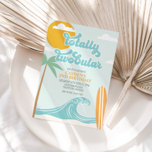 Totaal twee-tublar Beach Surf Beach 2e Verjaardag Kaart