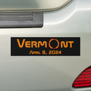 Totaal Vermont 2024 Zonsverduistering Bumpersticker