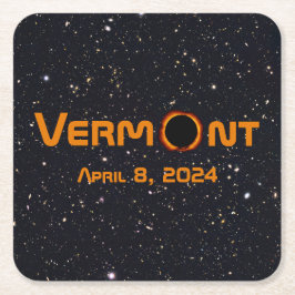 Totaal Vermont 2024 Zonsverduistering Kartonnen Onderzetters