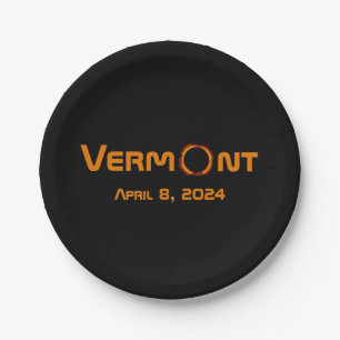 Totaal Vermont 2024 Zonsverduistering Papieren Bordje
