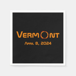 Totaal Vermont 2024 Zonsverduistering Servet