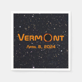 Totaal Vermont 2024 Zonsverduistering Servet