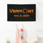 Totaal Vermont 2024 Zonsverduistering Spandoek (Insitu)