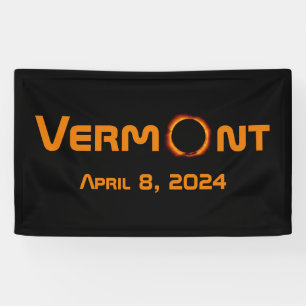 Totaal Vermont 2024 Zonsverduistering Spandoek