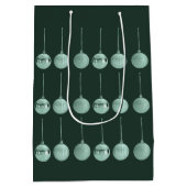 Totaal versierde Kerstbal Vectorontwerp Medium Cadeauzakje (Achterkant)