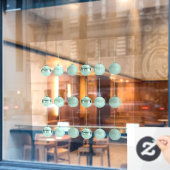 Totaal versierde kerstbal vectorontwerp raamsticker (Cafe Raam)