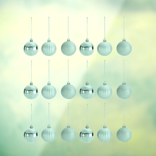 Totaal versierde kerstbal vectorontwerp raamsticker (Vel 3)