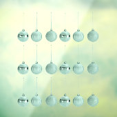 Totaal versierde kerstboomversiering vectorieel on raamsticker (Vel 3)