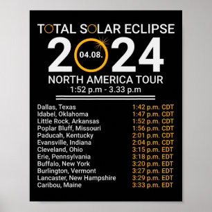 Totaal voorjaar 4.08.24 Totale zonsverduistering 2 Poster