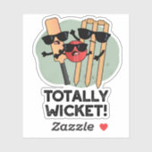 Totaal Wicket Grappige Sport Cricket Pun Sticker (Vel)