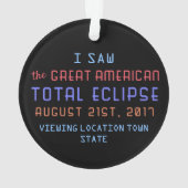 Totaal zonne-energie 2017 Funny Hipster aangepaste Ornament (achterkant)