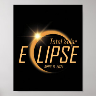 Totaal zonne-energie - 8 april 2024 Totaliteit ast Poster