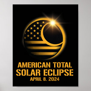 Totaal zonne-energie - 8 april 2024 Totaliteit ast Poster