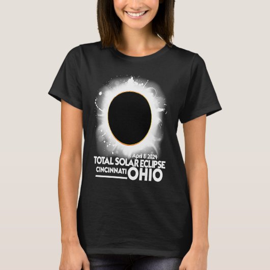 Totaal zonne-energie Cincinnati Ohio 8 april 2024 T-shirt (Voorkant)