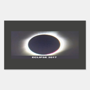 Totaal zonneclips 2017-stickers rechthoekige sticker