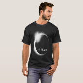 Totaal Zonneclipse lente van 8 april 2024 Amerika T-shirt (Voorkant volledig)