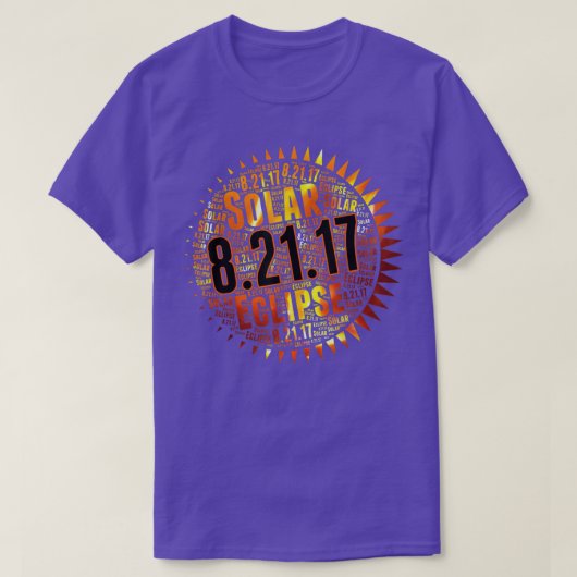 Totaal zonneclipse T - shirts in augustus 2017 (Design voorkant)