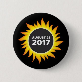 Totaal zonnecrisis - 08.21.2017 ronde button 5,7 cm