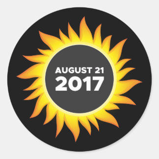 Totaal zonnecrisis - 08.21.2017 ronde sticker
