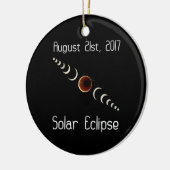 Totaal zonnecrisis 2017 keramisch ornament (Links)