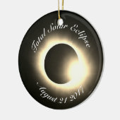 Totaal zonnecrisis 2017 keramisch ornament (Links)