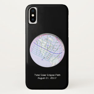 Totaal zonnecrisis 2017 Wereldwijde route iPhone X Hoesje