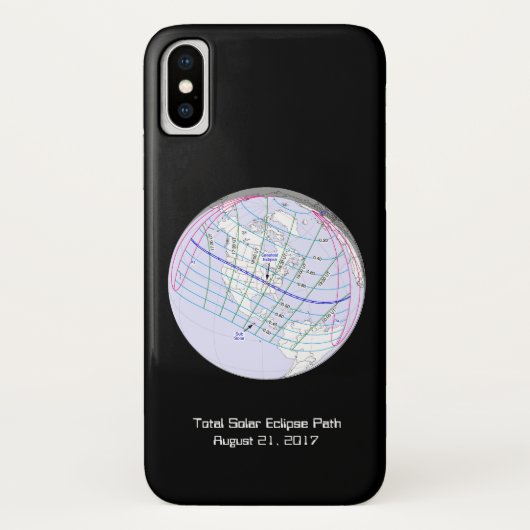 Totaal zonnecrisis 2017 Wereldwijde route Case-Mate iPhone Case (Achterkant)