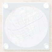 Totaal zonnecrisis 2017 Wereldwijde route Glazen Onderzetter (Achterkant)