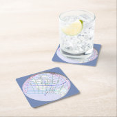 Totaal zonnecrisis 2017 Wereldwijde route Kartonnen Onderzetters (Insitu)