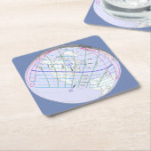 Totaal zonnecrisis 2017 Wereldwijde route Kartonnen Onderzetters (Schuin)