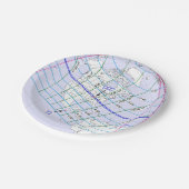 Totaal zonnecrisis 2017 Wereldwijde route Papieren Bordje (Gekanteld)