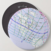 Totaal zonnecrisis 2017 Wereldwijde route Ronde Button 6,0 Cm (Voorkant /achterkant)