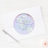 Totaal zonnecrisis 2017 Wereldwijde route Ronde Sticker (Envelop)